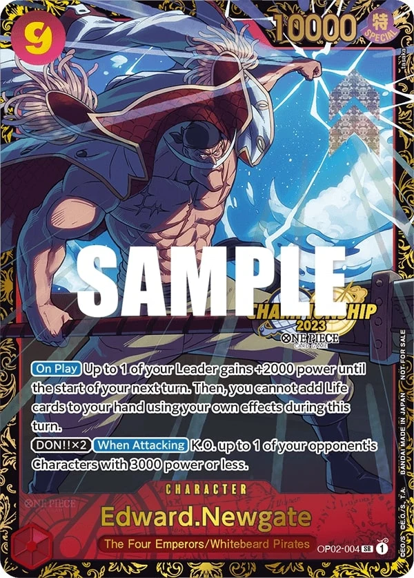 Carte One Piece anglaise Edward.Newgate OP02-004 SR