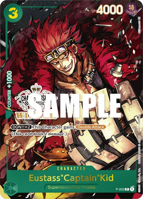 Carte One Piece anglaise Eustass"Captain"Kid P-003 P