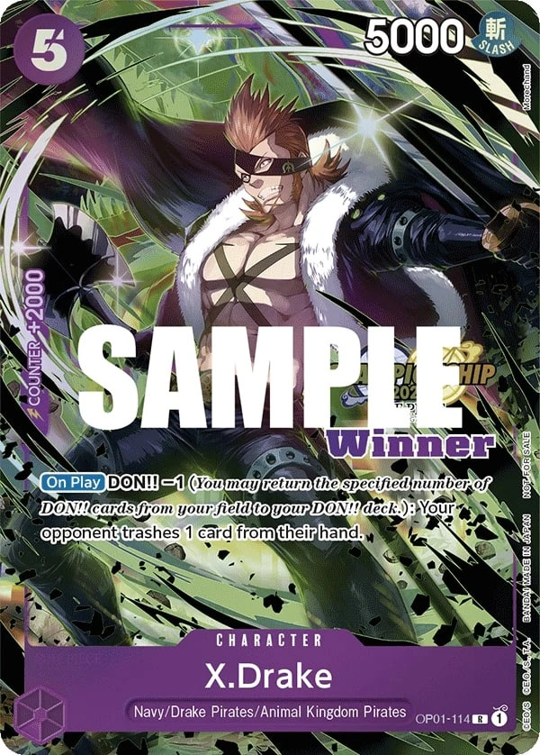 Carte One Piece anglaise X.Drake OP01-114 R