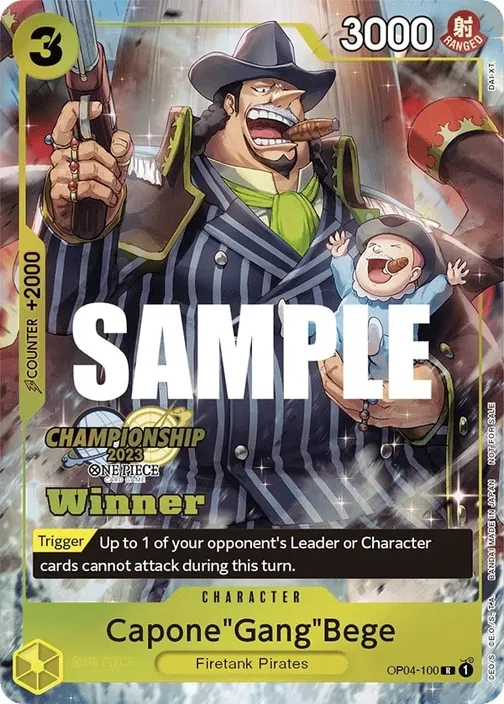 Carte One Piece anglaise OP04-100 Capone"Gang"Bege