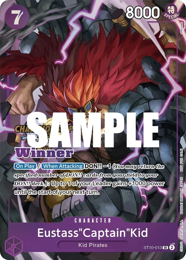 Carte One Piece anglaise Eustass"Captain"Kid ST10-013 SR