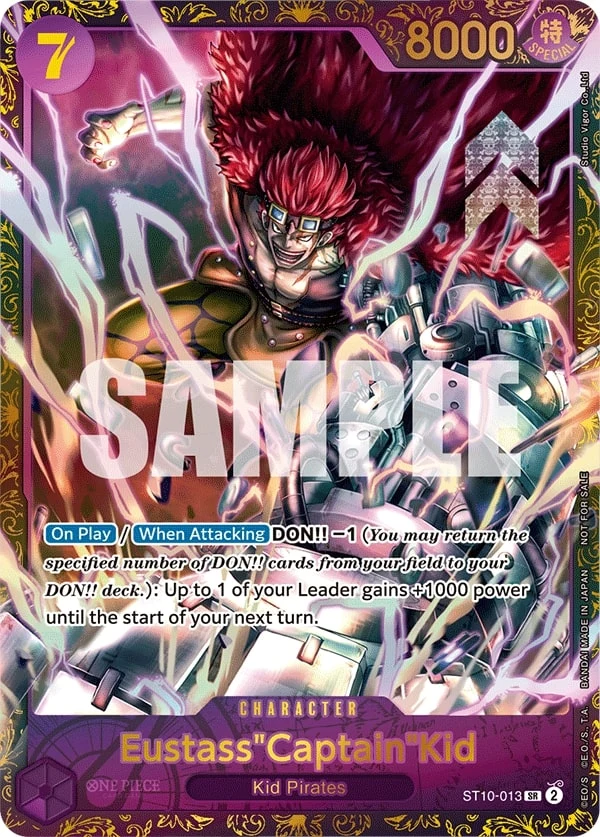 Carte One Piece anglaise Eustass"Captain"Kid ST10-013 SR