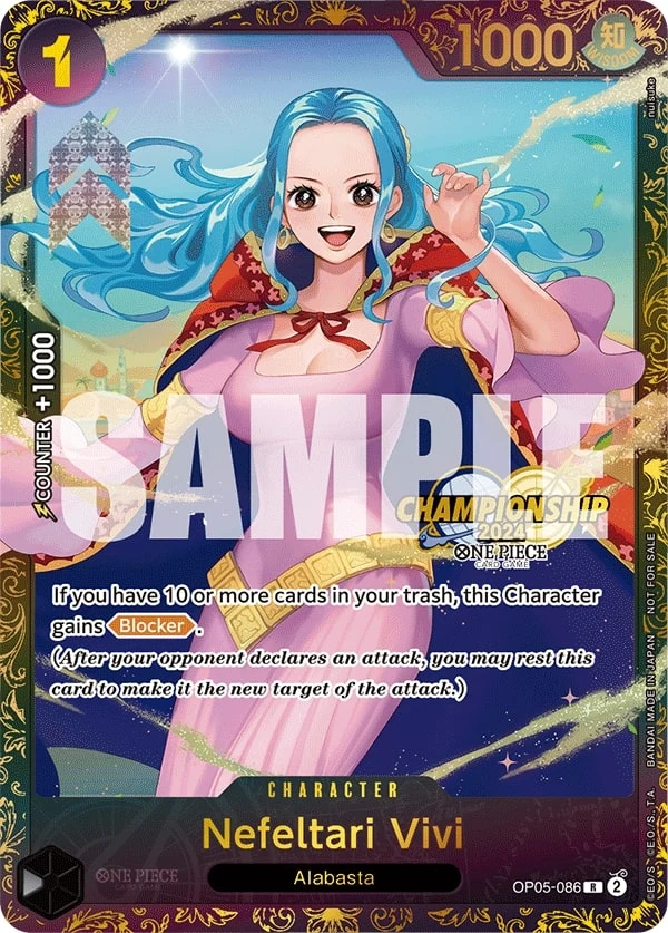 Carte One Piece anglaise Nefeltari Vivi OP05-086 R