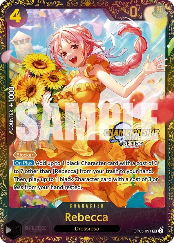 Carte One Piece anglaise Rebecca OP05-091 SR