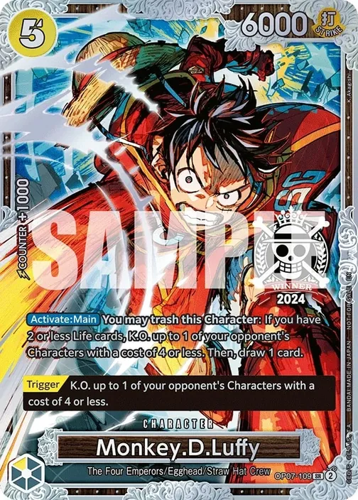 Carte One Piece anglaise OP07-109 Monkey.D.Luffy (version 2)