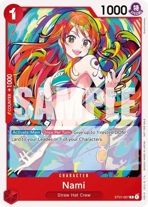 Carte One Piece anglaise ST01-007 Nami