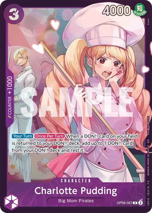 Carte One Piece anglaise OP08-067 Charlotte Pudding