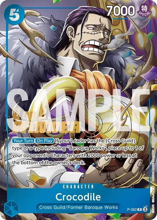 Carte One Piece anglaise P-082 Crocodile