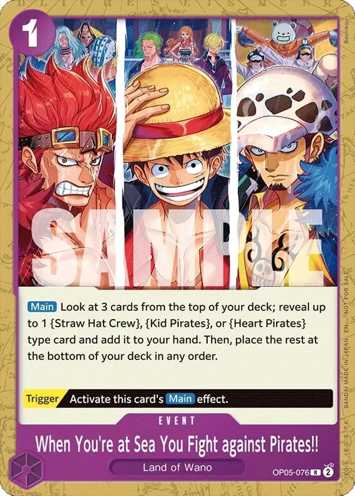 Carte One Piece anglaise OP05-076 When You're at Sea You Fight against Pirates!!