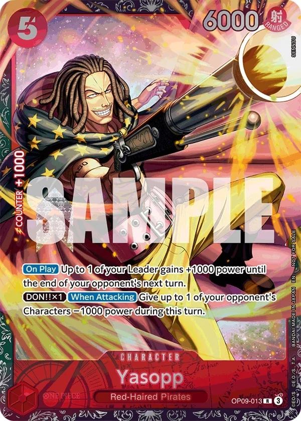 Carte One Piece anglaise Yasopp OP09-013 R