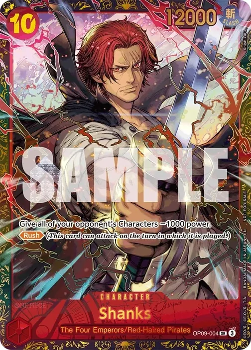 Carte One Piece anglaise OP09-004 Shanks