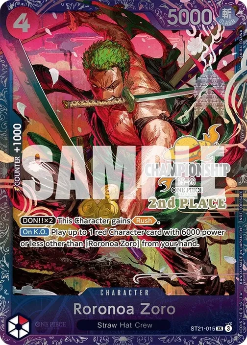 Carte One Piece anglaise ST21-015 Roronoa Zoro (version 2)