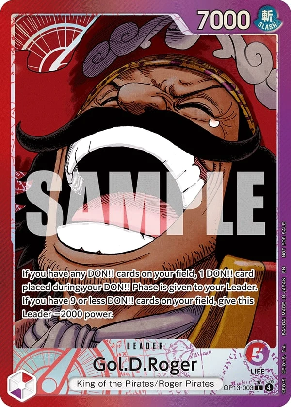 Carte One Piece anglaise Gol.D.Roger OP13-003 L