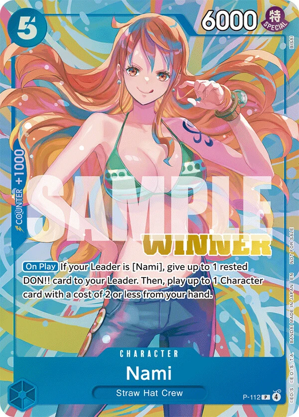 Carte One Piece anglaise Nami P-112 P