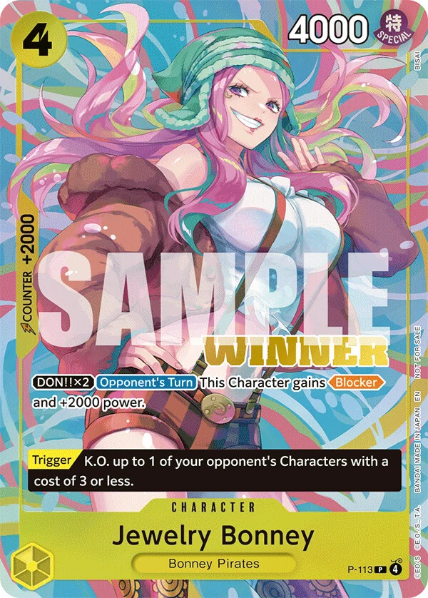Carte One Piece anglaise Jewelry Bonney P-113 P