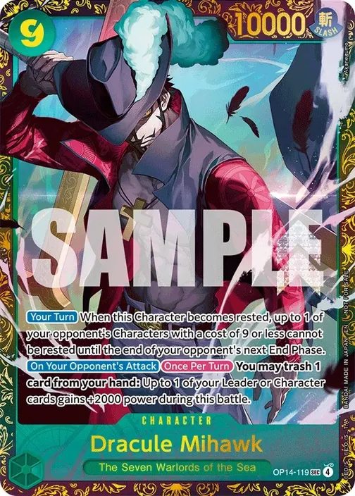 Carte One Piece anglaise OP14-119 Dracule Mihawk
