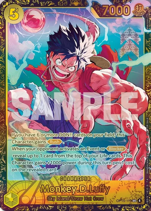 Carte One Piece anglaise OP15-119 Monkey.D.Luffy