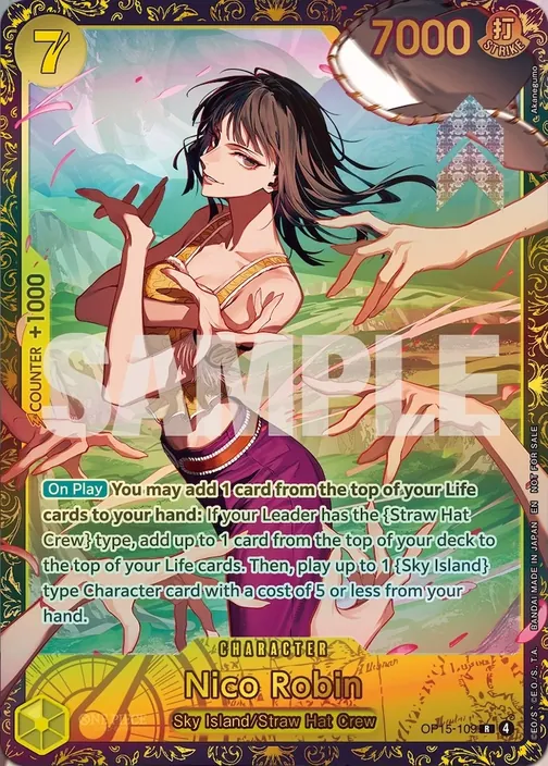 Carte One Piece anglaise OP15-109 Nico Robin