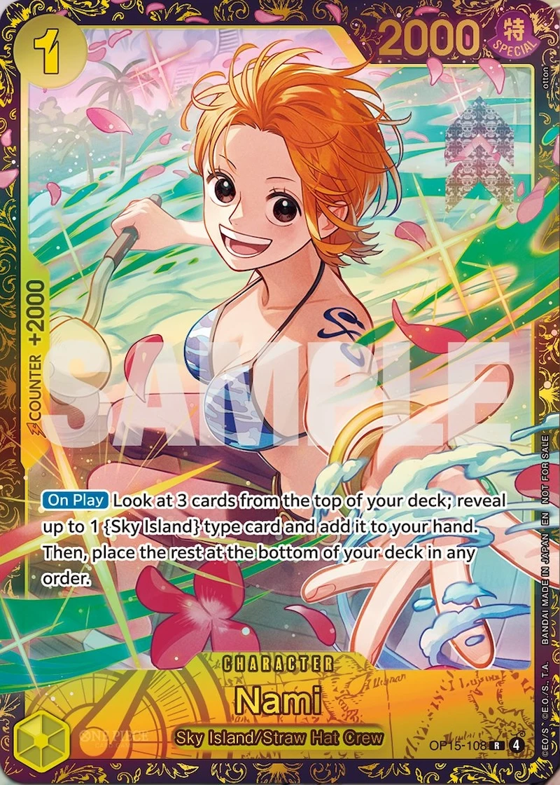 Carte One Piece anglaise Nami OP15-108 R