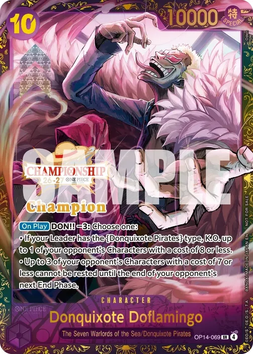 Carte One Piece anglaise OP14-069 Donquixote Doflamingo