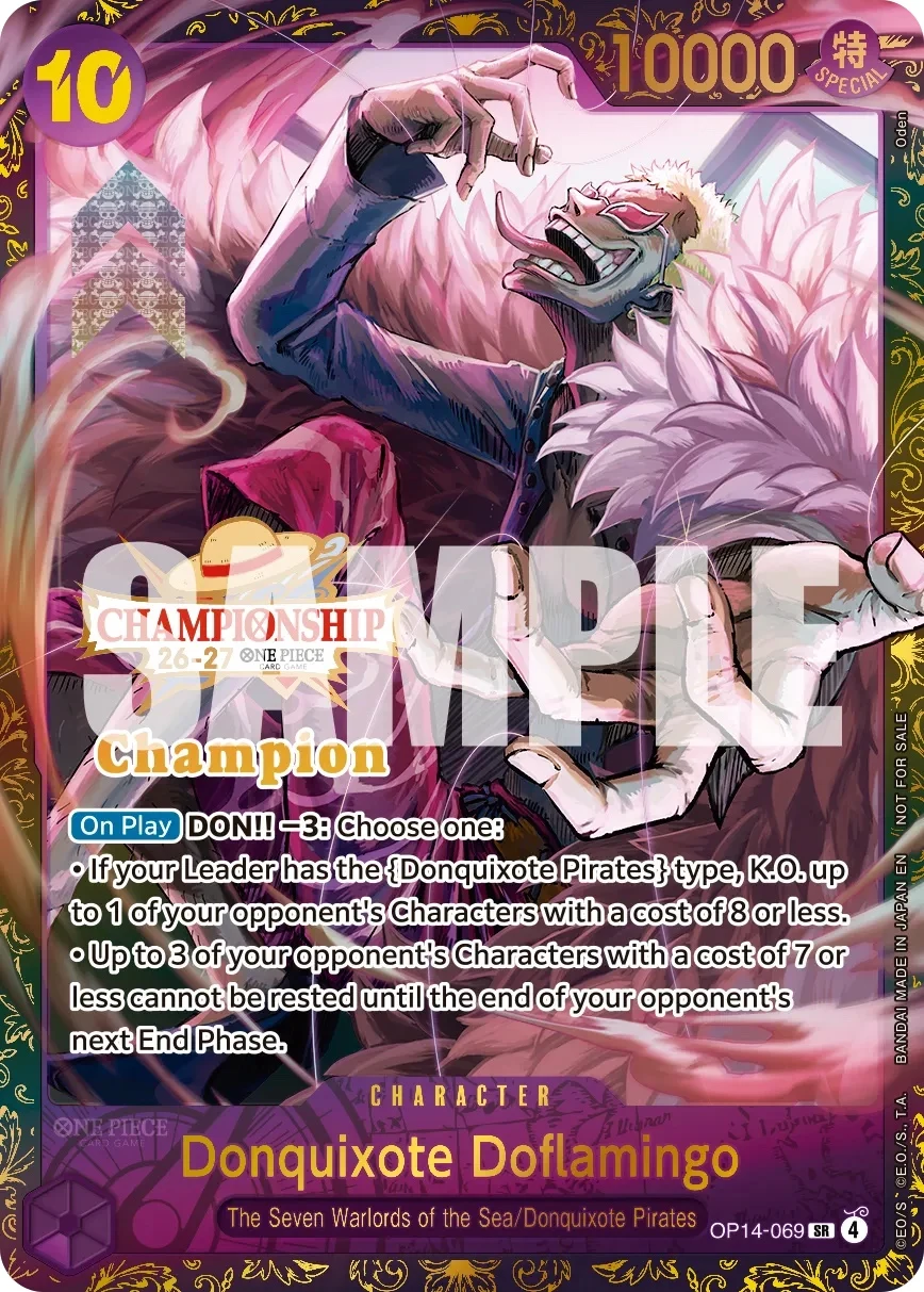 Carte One Piece anglaise Donquixote Doflamingo OP14-069 SR