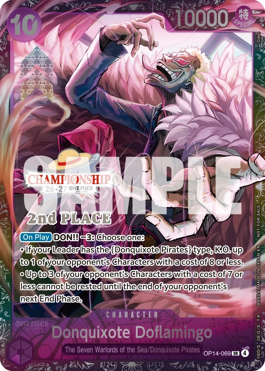 Carte One Piece anglaise Donquixote Doflamingo OP14-069 SR