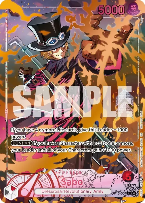 Carte One Piece anglaise OP13-004 Sabo