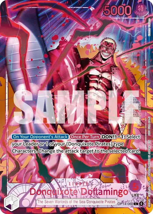 Carte One Piece anglaise OP14-060 Donquixote Doflamingo