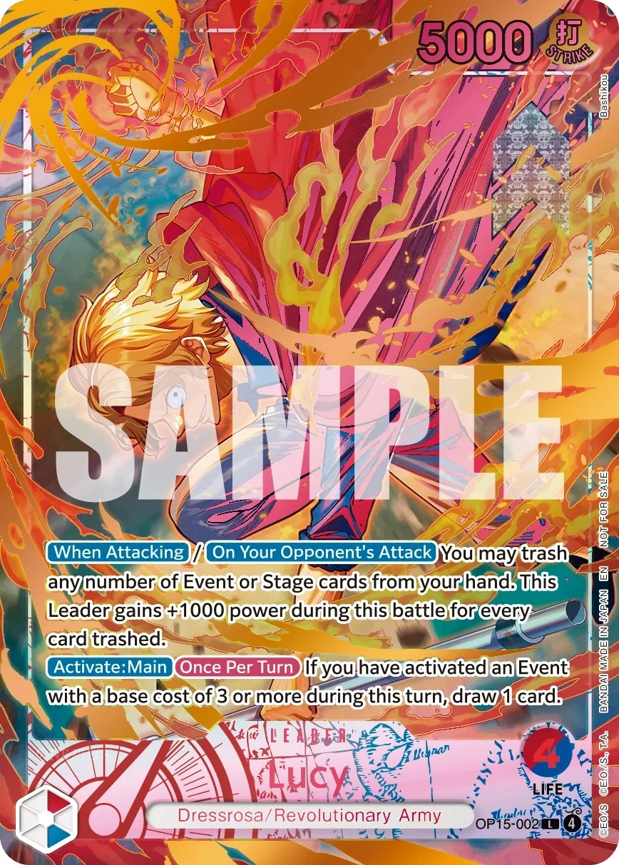 Carte One Piece anglaise Lucy OP15-002 L
