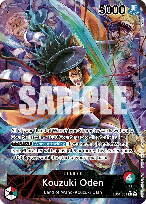 Carte One Piece anglaise Kouzuki Oden EB01-001 L