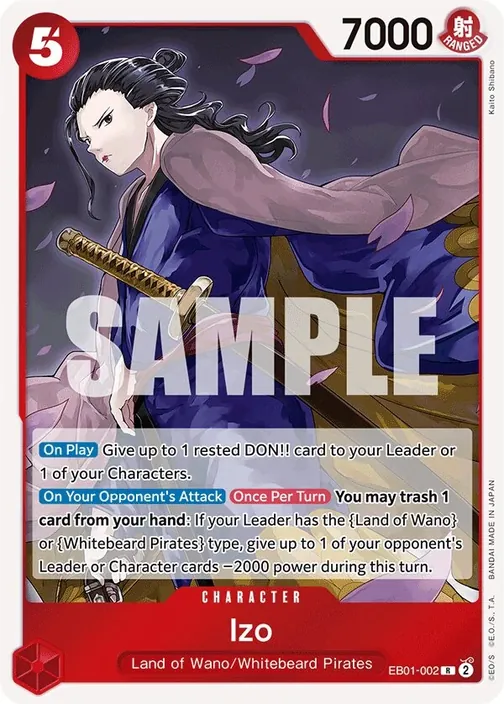 Carte One Piece anglaise EB01-002 Izo