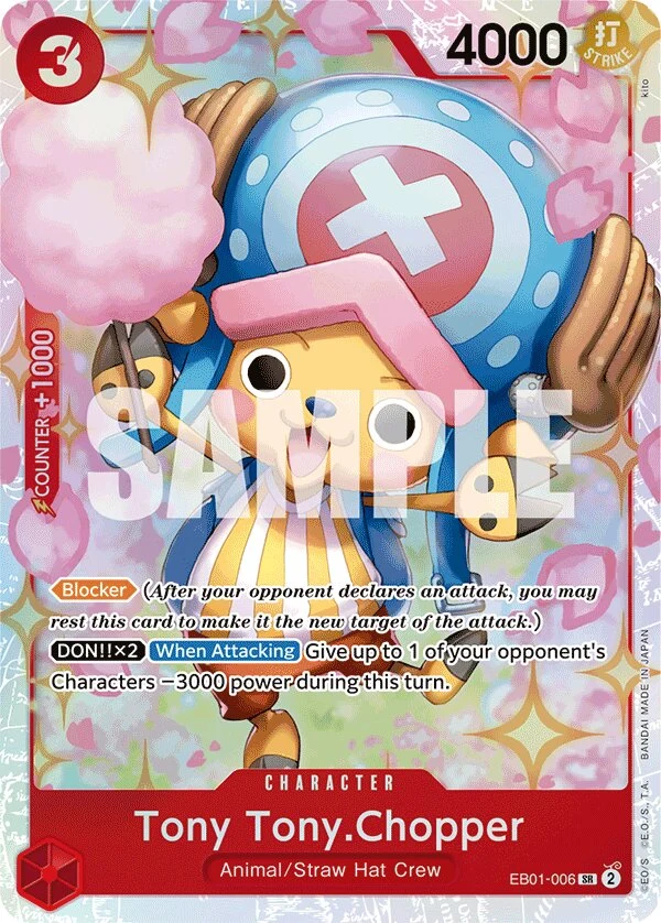 Carte One Piece anglaise Tony Tony.Chopper EB01-006 SR