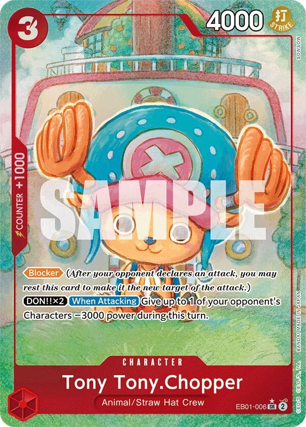 Carte One Piece anglaise Tony Tony.Chopper EB01-006 SR