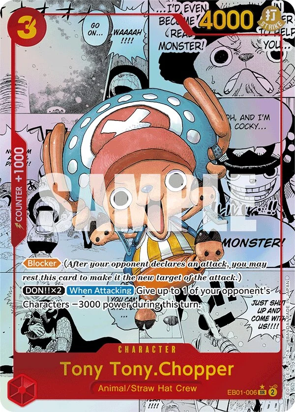 Carte One Piece anglaise Tony Tony.Chopper EB01-006 SR