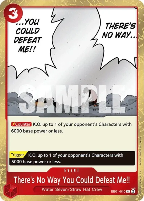 Carte One Piece anglaise EB01-010 There's No Way You Could Defeat Me!!