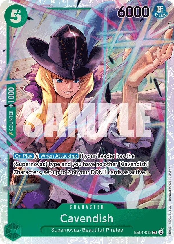 Carte One Piece anglaise Cavendish EB01-012 SR