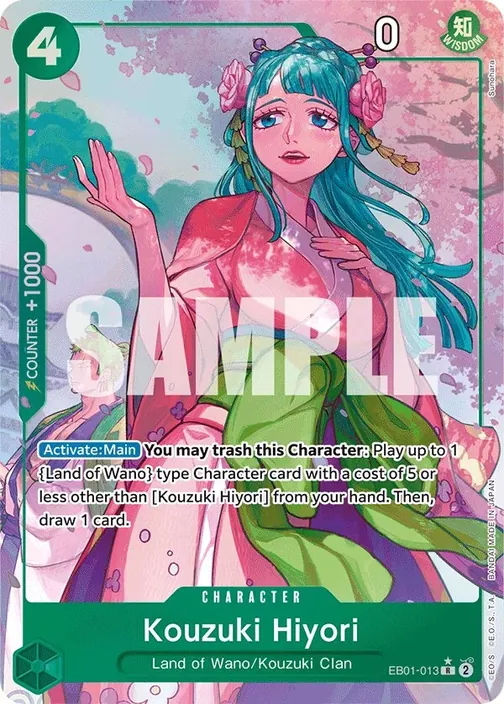 Carte One Piece anglaise EB01-013 Kouzuki Hiyori (version 2)
