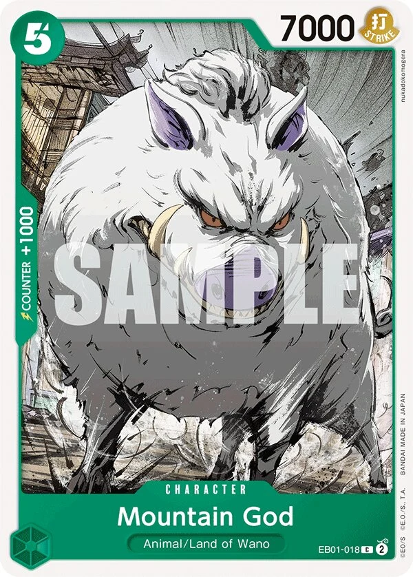 Carte One Piece anglaise Mountain God EB01-018 C