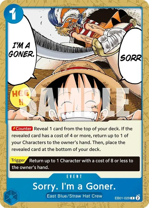 Carte One Piece anglaise EB01-029 Sorry. I'm a Goner.