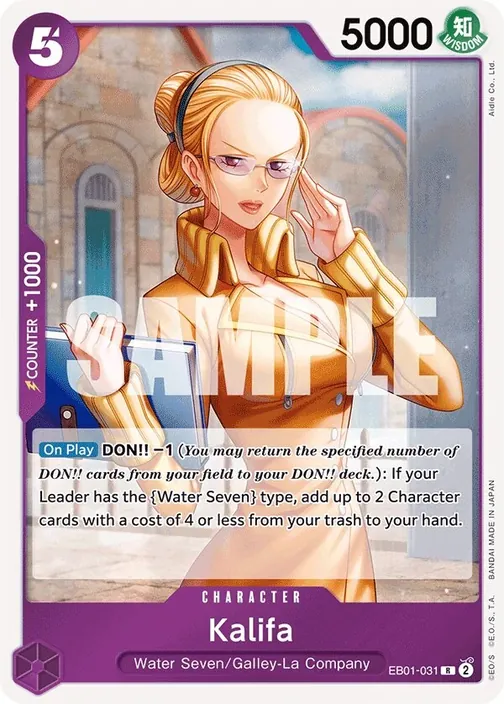 Carte One Piece anglaise EB01-031 Kalifa