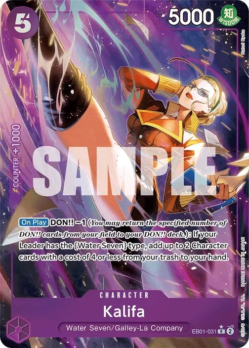Carte One Piece anglaise EB01-031 Kalifa (version 2)