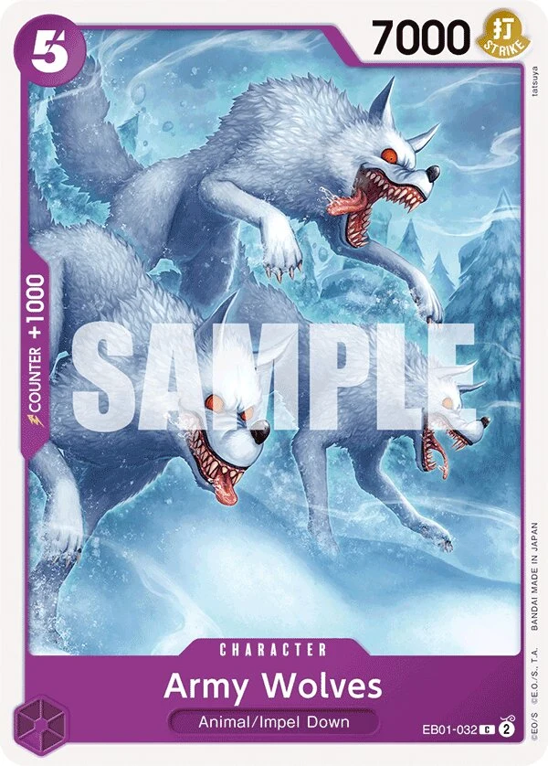 Carte One Piece anglaise Army Wolves EB01-032 C