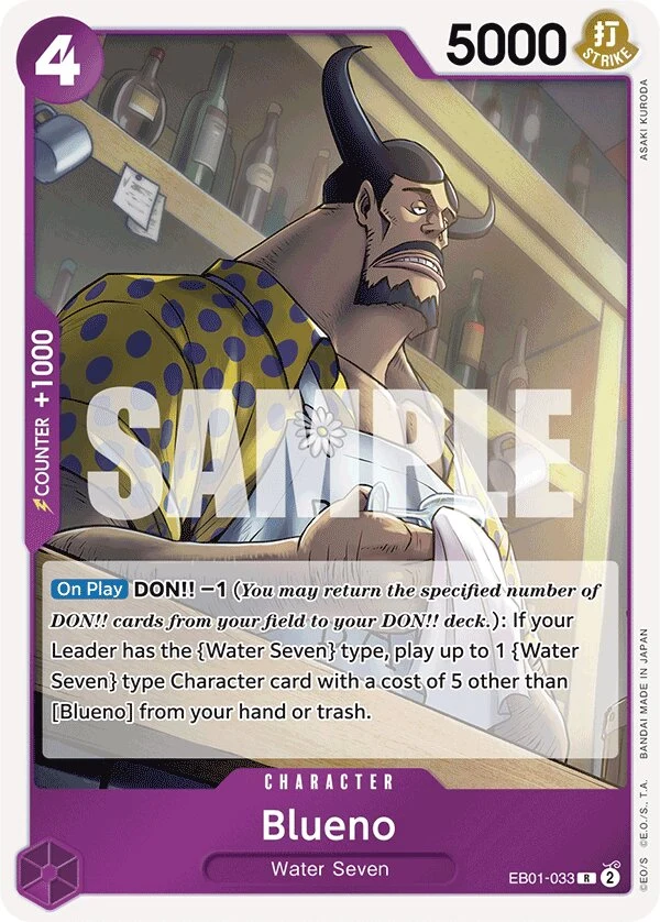 Carte One Piece anglaise Blueno EB01-033 R