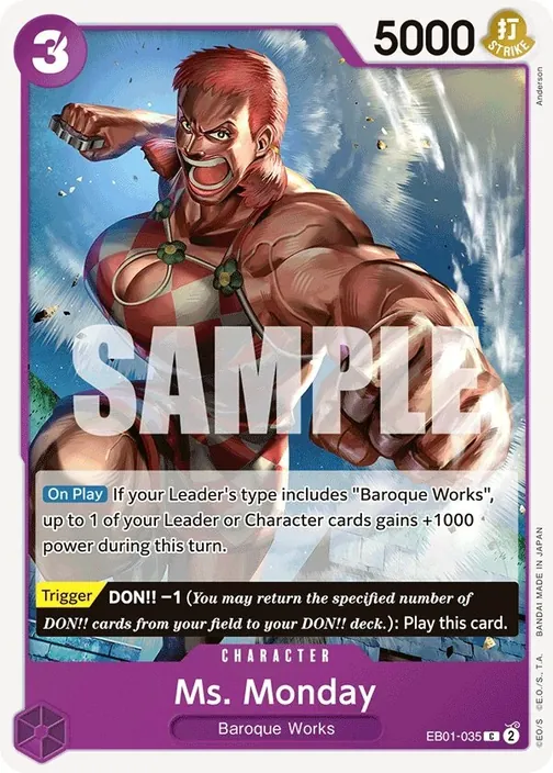 Carte One Piece anglaise EB01-035 Ms. Monday