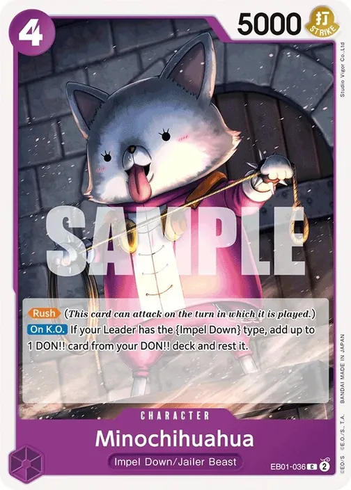 Carte One Piece anglaise EB01-036 Minochihuahua