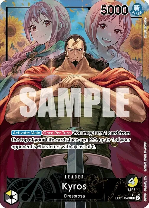 Carte One Piece anglaise EB01-040 Kyros (version 2)