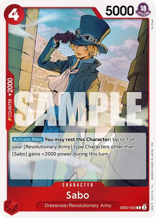 Carte One Piece anglaise EB02-002 Sabo