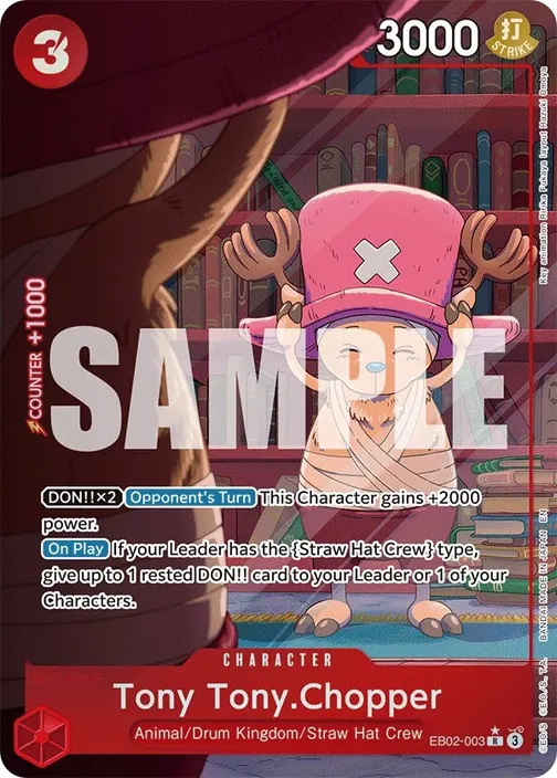 Carte One Piece anglaise EB02-003 Tony Tony.Chopper (version 2)