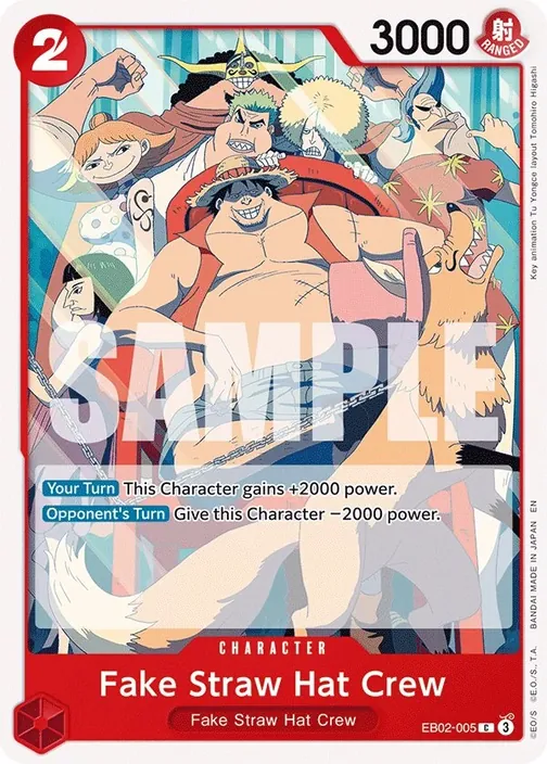 Carte One Piece anglaise EB02-005 Fake Straw Hat Crew