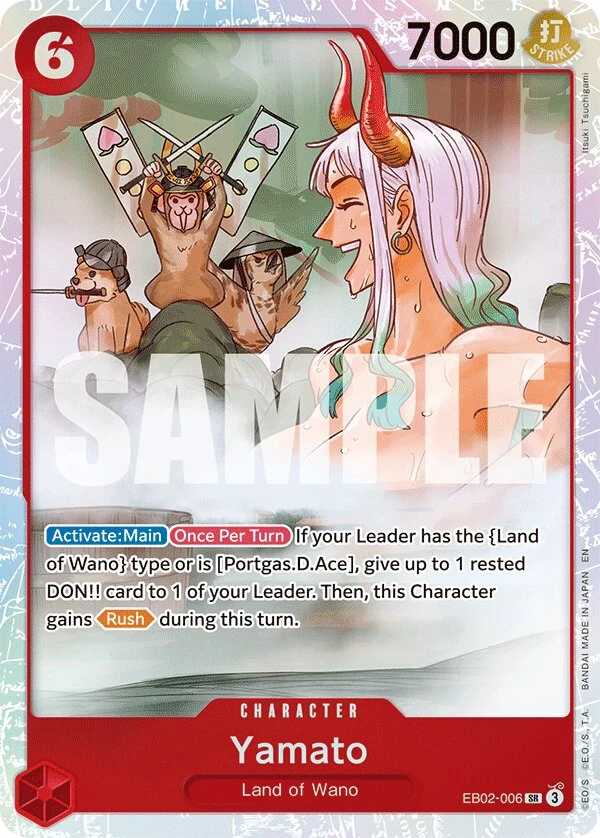 Carte One Piece anglaise Yamato EB02-006 SR